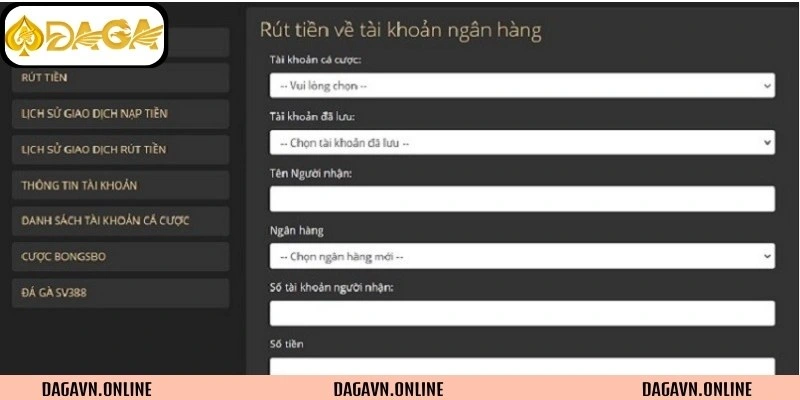 Yêu cầu cơ bản để hội viên rút tiền DAGA thành công